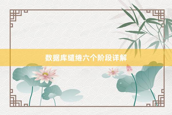 数据库缱绻六个阶段详解